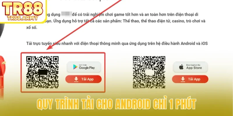 Quy trình tải cho Android chỉ 1 phút